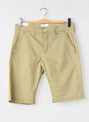 Bermuda taille à pinces taille normale vert PIONEER homme