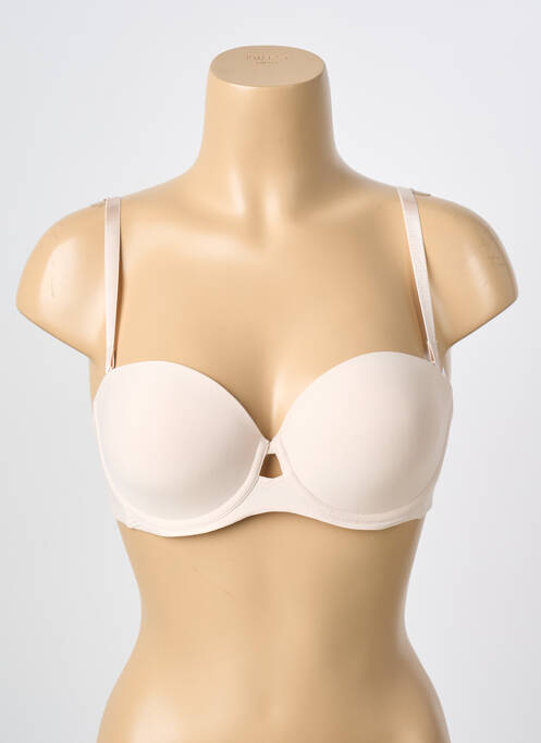 Soutien-gorge effet matière satinée haut soutien-gorge moulé beige TRIUMPH femme