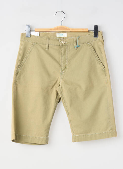 Bermuda taille à pinces taille normale vert PIONEER homme