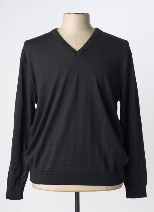 Pull col v manches longues noir LOUIS VICTOR homme