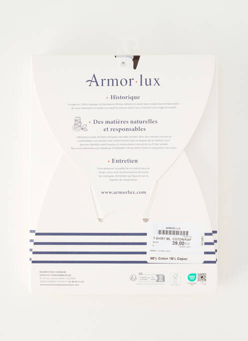 T-shirt noir ARMOR LUX homme