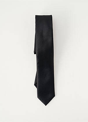 Cravate effet matière satinée noir CLAUDE GABRIEL homme