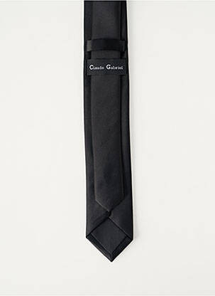 Cravate effet matière satinée noir CLAUDE GABRIEL homme
