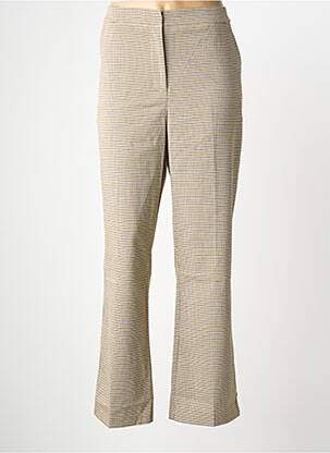 Pantalon chino tissage popeline taille normale jaune B.YOUNG femme