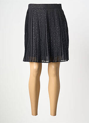 Jupe courte taille élastique noir PIECES femme