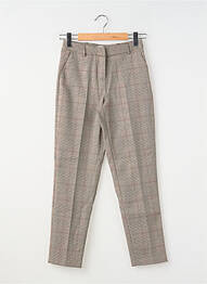 Pantalon chino tissage popeline taille normale beige MORGAN femme