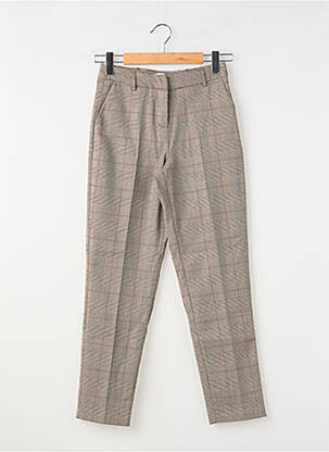 Pantalon chino tissage popeline taille normale beige MORGAN femme