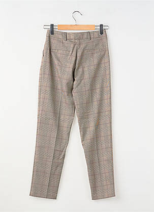 Pantalon chino tissage popeline taille normale beige MORGAN femme