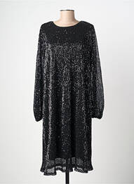 Robe mi-longue coupe fluide manches longues noir B.YOUNG femme