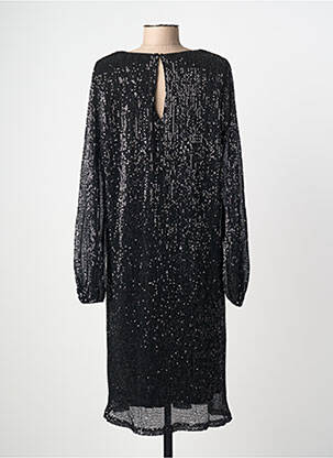 Robe mi-longue coupe fluide manches longues noir B.YOUNG femme