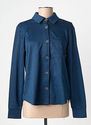 Chemisier imprimé fantaisie manches longues bleu B.YOUNG femme