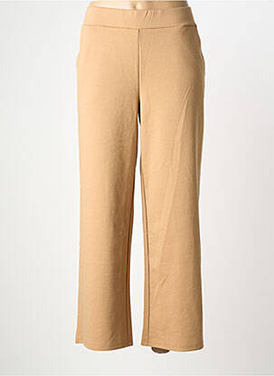 Pantalon 7/8 taille élastique beige B.YOUNG femme