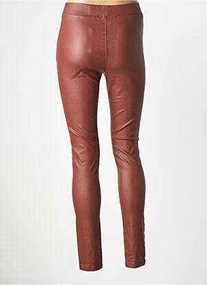 Pantalon slim taille élastique marron B.YOUNG femme