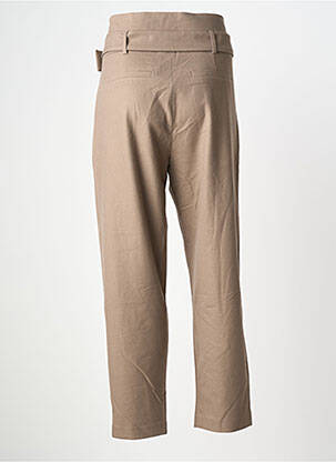 Pantalon droit poches beige MORGAN femme