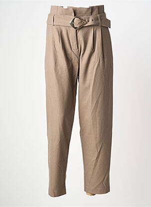 Pantalon droit beige MORGAN femme