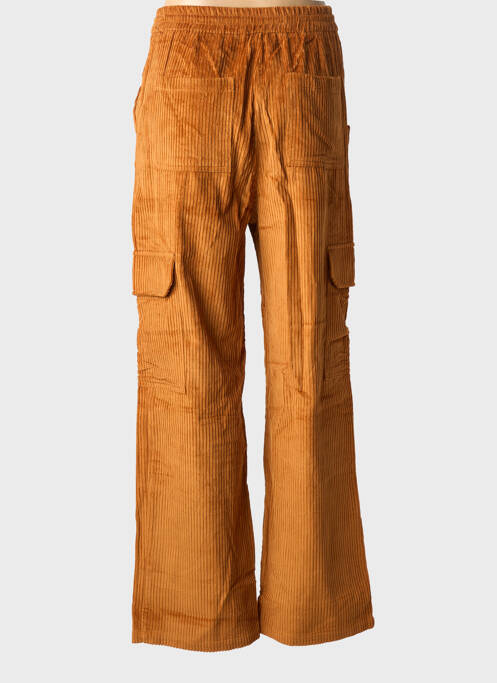 Pantalon cargo taille élastique marron ORFEO femme