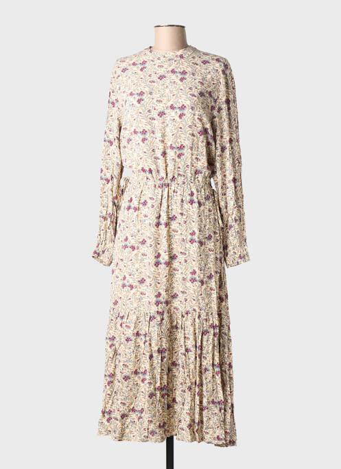 Robe longue manches longues manches longues beige ARTLOVE femme