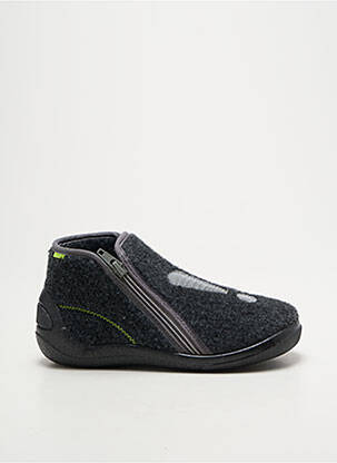 Chaussons/pantoufles fermeture zippée bout rond gris BOPY garçon