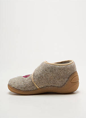 Chaussons/pantoufles voute plantaire bout rond beige BOPY fille
