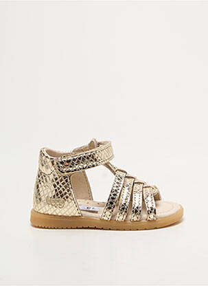 Sandales/nu pieds tissage satiné bout ouvert or BOPY fille