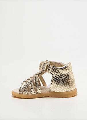 Sandales/nu pieds tissage satiné bout ouvert or BOPY fille