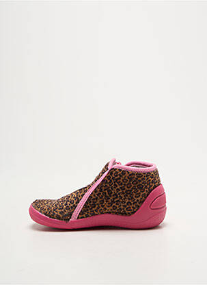 Chaussons/pantoufles fermeture zippée bout rond rose BOPY fille