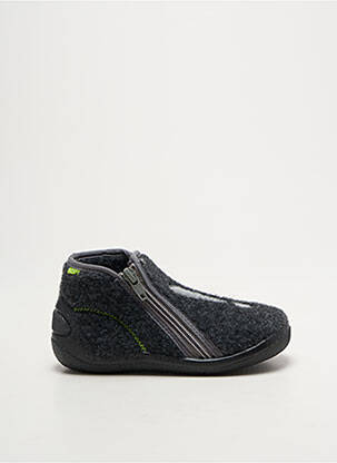 Chaussons/pantoufles fermeture zippée bout rond gris BOPY garçon