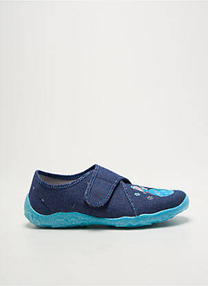 Chaussons/pantoufles fermeture scratch bout rond bleu SUPERFIT fille