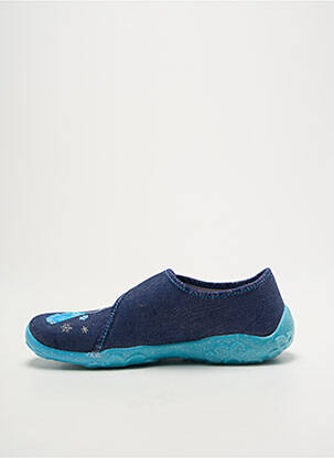 Chaussons/pantoufles fermeture scratch bout rond bleu SUPERFIT fille