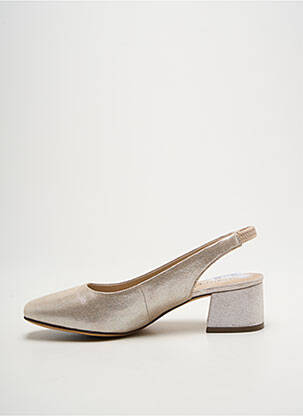 Escarpins tissage satiné talon de 4 à 6cm or CAPRICE femme