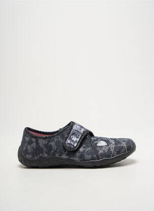 Chaussons/pantoufles fermeture scratch bout rond argent SUPERFIT fille