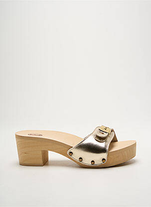 Mules/sabots tissage satiné talon de 4 à 6cm or SCHOLL femme