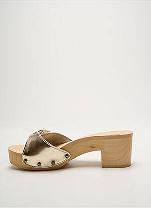Mules/sabots tissage satiné talon de 4 à 6cm or SCHOLL femme
