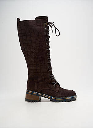 Bottes cubain talon de 4 à 6cm marron ELUE PAR NOUS femme