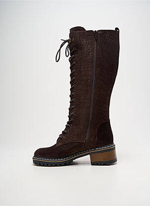 Bottes cubain talon de 4 à 6cm marron ELUE PAR NOUS femme