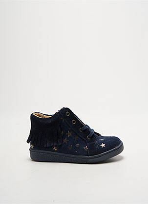 Bottillons nubuck bout rond bleu MINIBEL fille