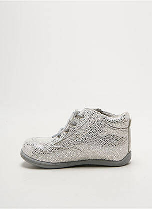 Bottillons fermeture lacets bout rond argent MINIBEL fille