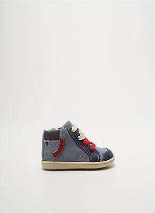 Bottillons fermeture zip et lacets bout rond bleu PRIMIGI garçon