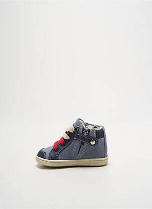 Bottillons fermeture zip et lacets bout rond bleu PRIMIGI garçon