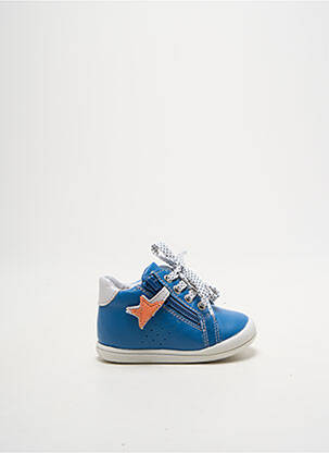 Bottillons fermeture zip et lacets bout rond bleu BABYBOTTE garcon
