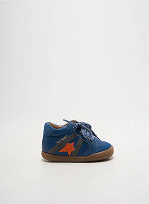 Bottillons fermeture lacets bout rond bleu BABYBOTTE garçon