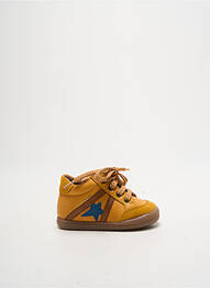 Bottillons fermeture lacets bout rond jaune BABYBOTTE garcon