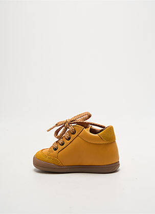 Bottillons fermeture lacets bout rond jaune BABYBOTTE garçon