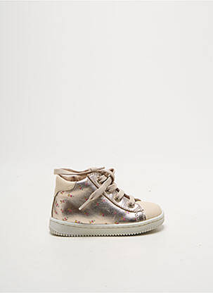 Bottillons fermeture lacets bout rond or BABYBOTTE fille