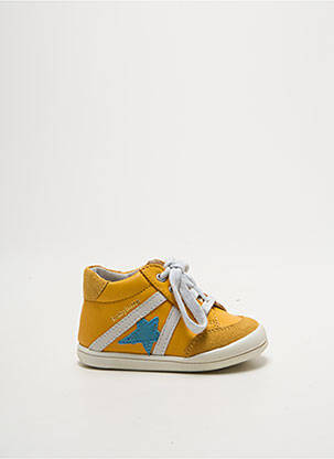 Bottillons fermeture lacets bout rond jaune BABYBOTTE garcon