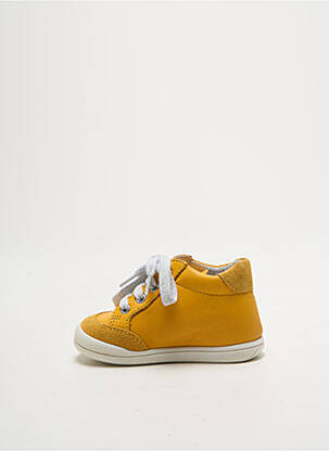 Bottillons fermeture lacets bout rond jaune BABYBOTTE garçon
