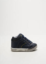 Bottillons tissage satiné bout rond bleu BELLAMY garcon