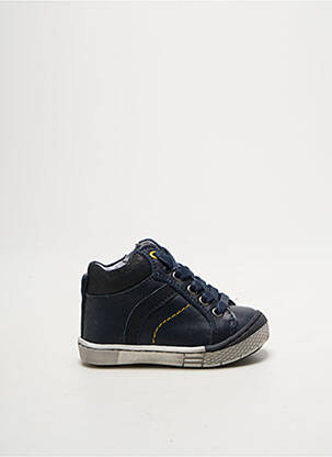 Bottillons tissage satiné bout rond bleu BELLAMY garcon
