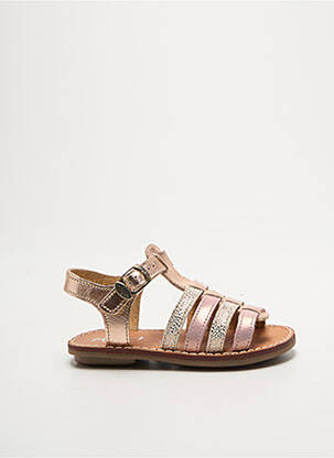 Sandales/nu pieds impression bout ouvert rose MINIBEL fille