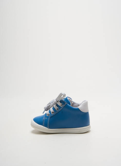 Bottillons fermeture zip et lacets bout rond bleu BABYBOTTE garcon